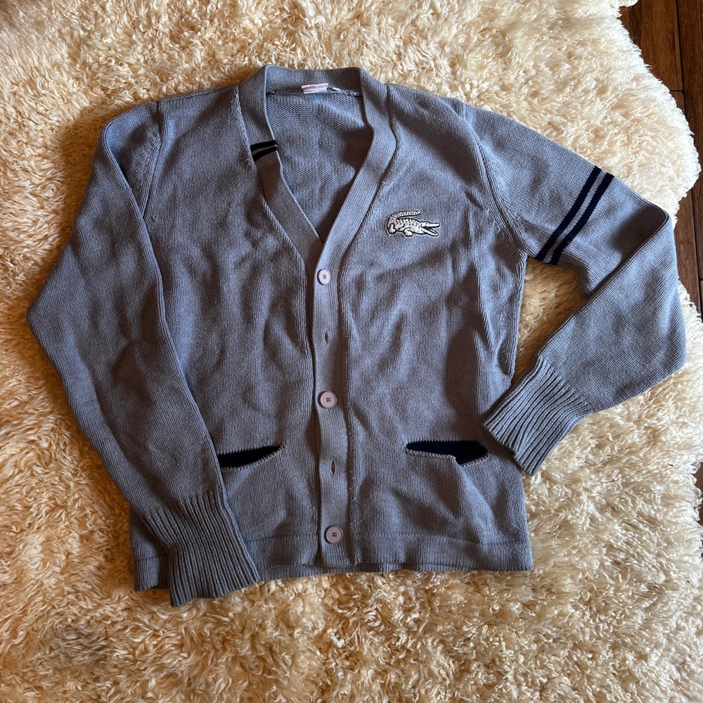 VINTAGE Lacoste Live Varsity Cardigan Sweater